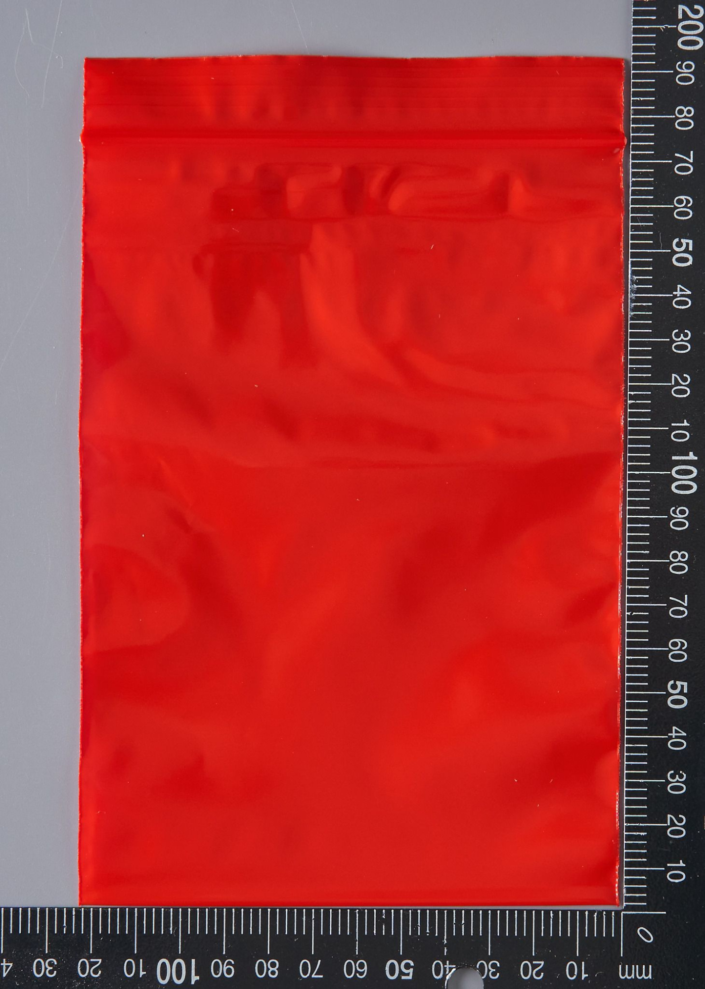 Пакет с замком Zip-Lock (Зип лок), 12х17 см, 60 мкм, сверхпрочный, красный, 300 шт.