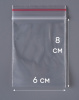 Пакет с замком Zip-Lock (Зип лок), сверхпрочный, 6х8 см, 60 мкм, 500 шт.