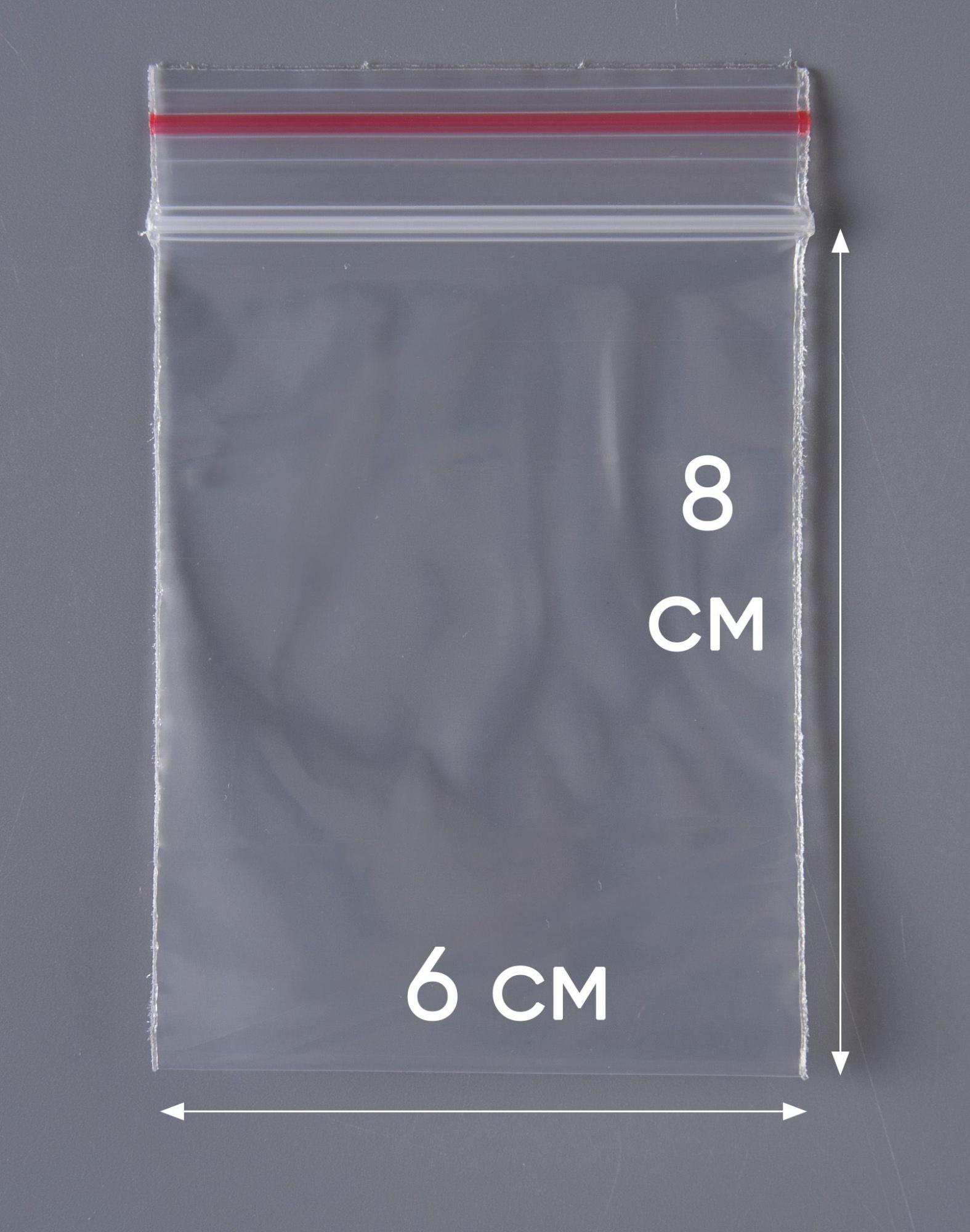 Пакет с замком Zip-Lock (Зип лок), сверхпрочный, 6х8 см, 60 мкм, 500 шт.