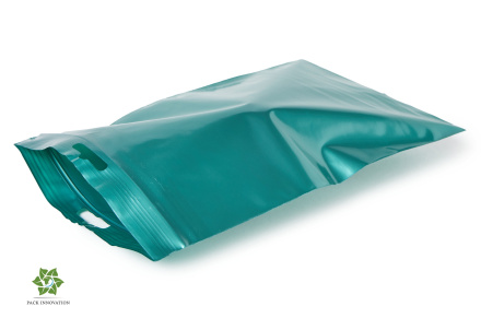 Пакет с замком Zip-Lock (Зип лок), 15х22 см, 60 мкм, с европодвесом, сверхпрочный, зеленый металлик, 5000 шт.