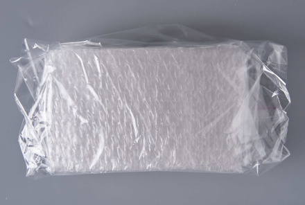 Пакет воздушно-пузырчатый (ВПП, пузырьковый, пупырчатый), 10х10+5 см, с клеевым клапаном, трехслойный, 500 шт.