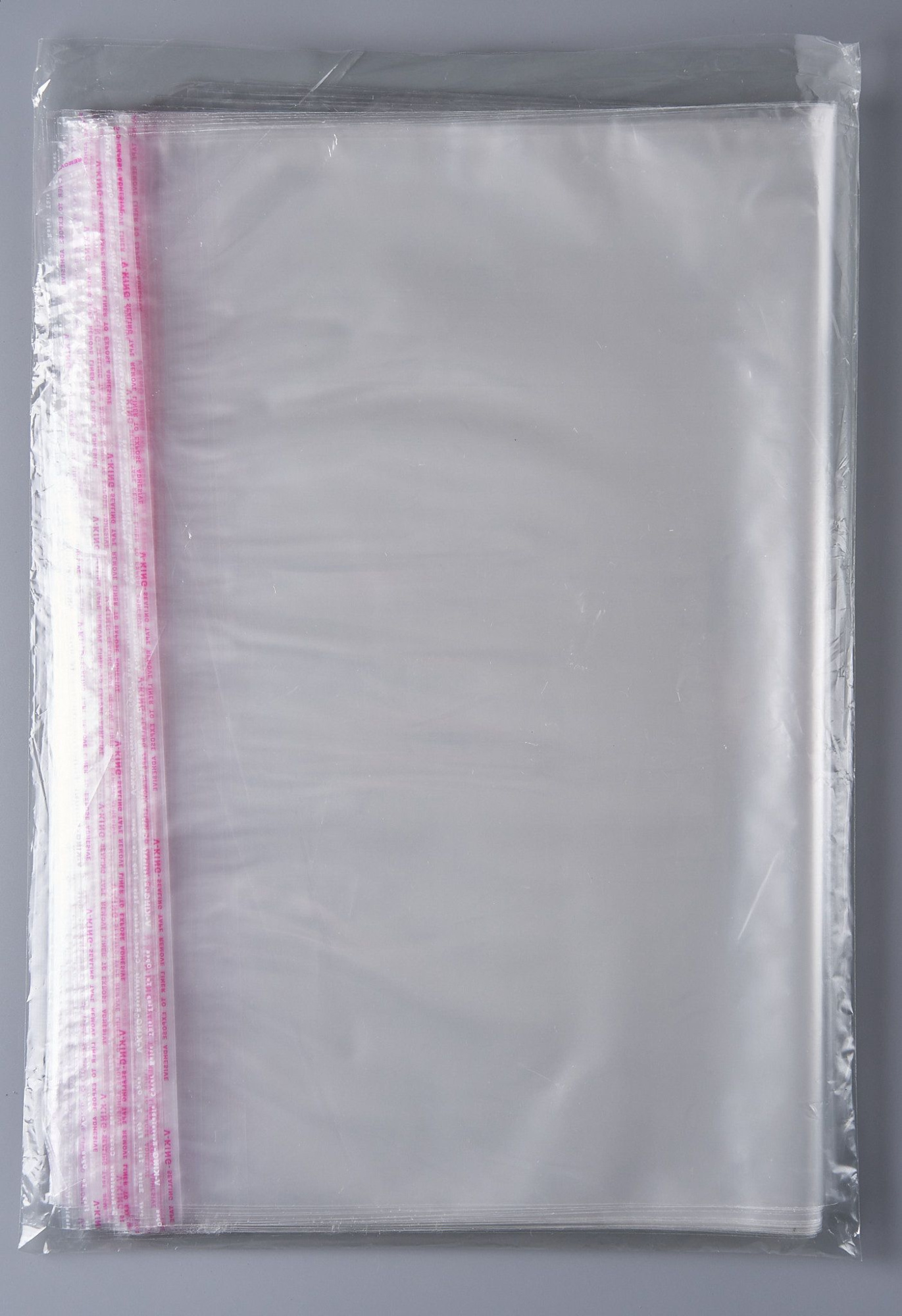 Пакет упаковочный ПП с клеевым клапаном, 45х55+5 см, 25 мкм, 1000 шт.