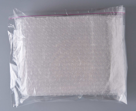 Пакет воздушно-пузырчатый (ВПП, пузырьковый, пупырчатый), 25х25+5 см, с клеевым клапаном, трехслойный, 300 шт.