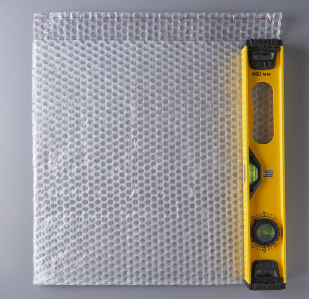 Пакет воздушно-пузырчатый (ВПП, пузырьковый, пупырчатый), 40х40+5 см, с клеевым клапаном, трехслойный, 100 шт.