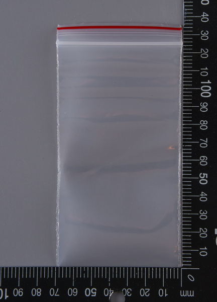 Пакет с замком Zip-Lock (Зип лок), 7х12 см, особопрочный, 80 мкм, 100 шт.