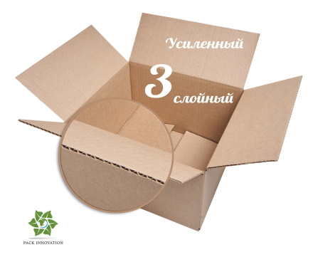 Коробка картонная, 30х20х10 см, объем 6,0 л, 100 шт. (Гофрокороб, 300х200х100 мм )