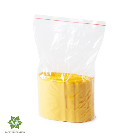 Пакет с замком Zip-Lock (Зип лок), 8х12 см, 60 мкм, с европодвесом, сверхпрочный, желтый, 200 шт.