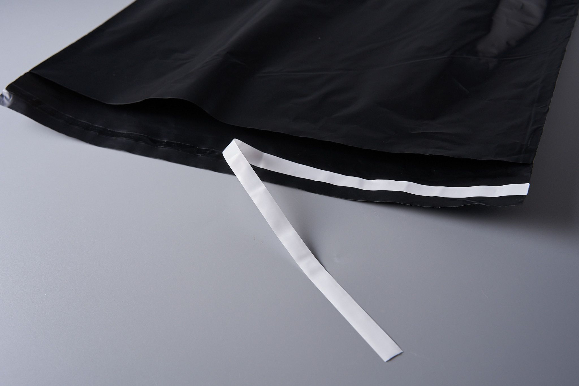 Курьерский пакет, ЧЁРНЫЙ, 400х500+40, без кармана, 50 мкм, 100 шт.