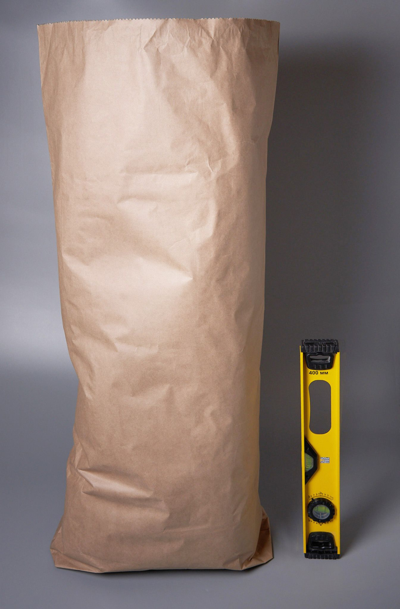 Крафт мешок бумажный трехслойный, размер 92х50х13 см, для сыпучих продуктов, 20 шт.