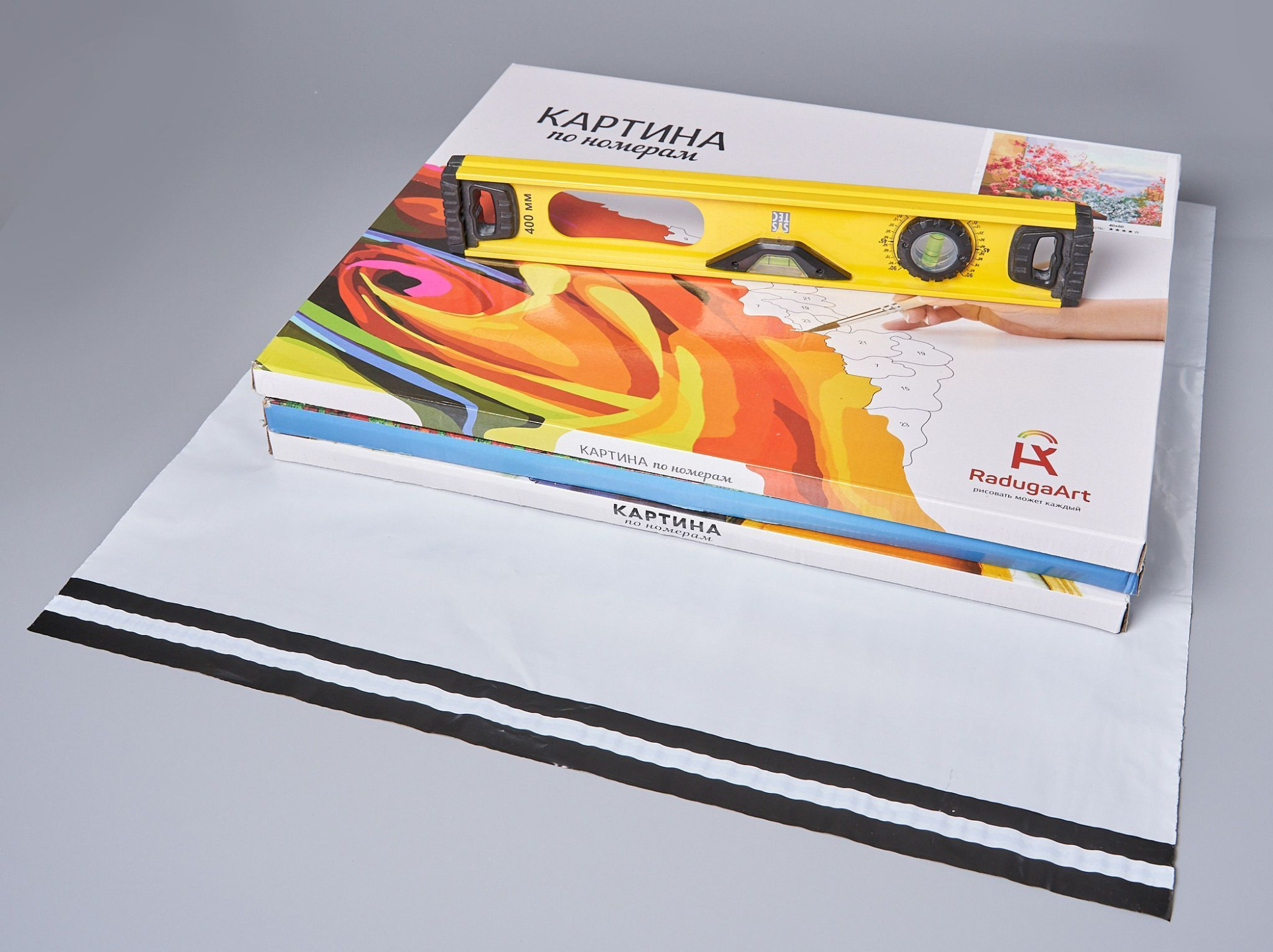 Курьерский пакет (сейф пакет), 600х600+40, с клеевым клапаном, без кармана, 60 мкм, 500 шт.