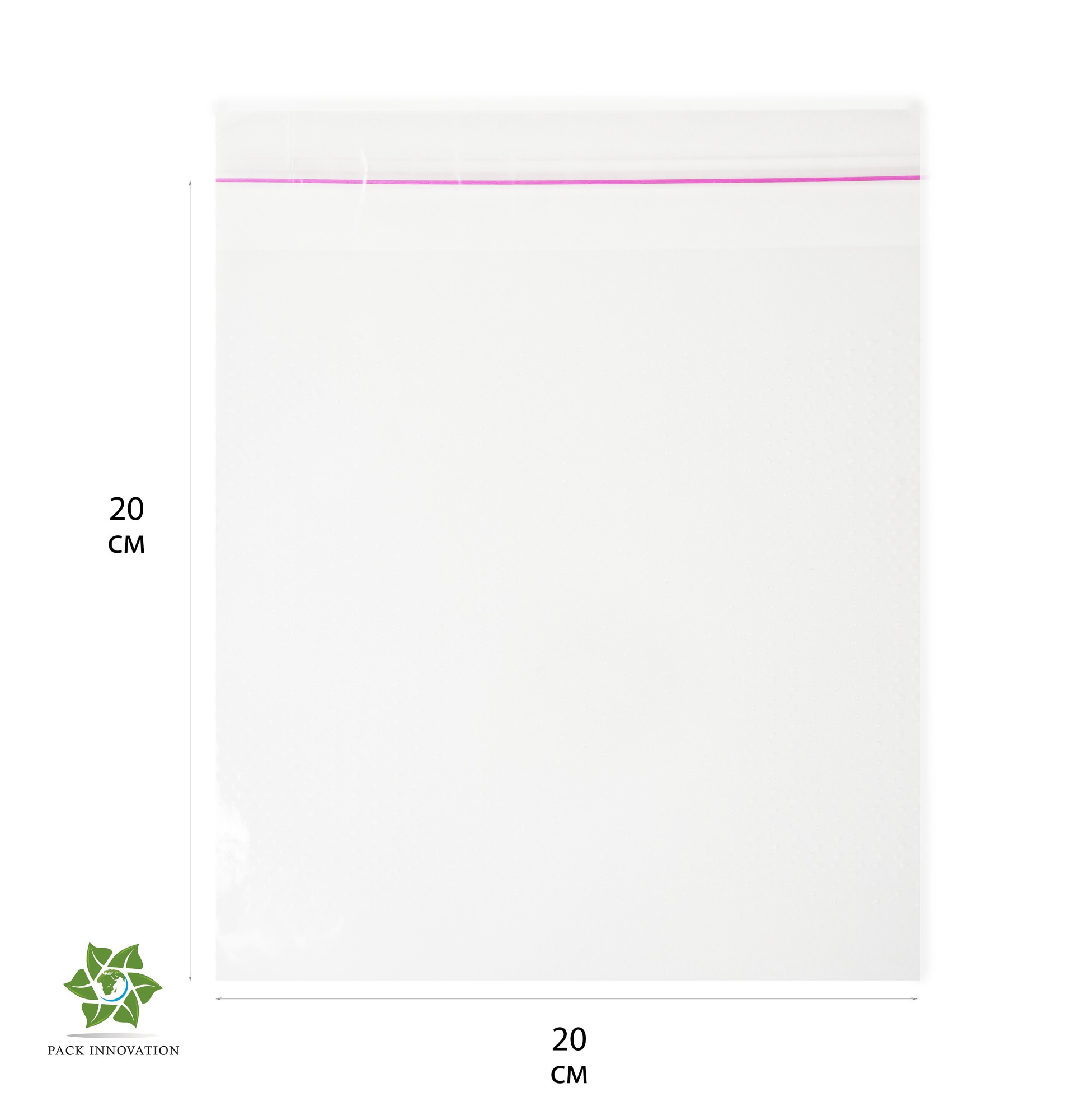Пакет упаковочный БОПП с клеевым клапаном, с перфорацией, 20х20+4 см, 30 мкм, 500 шт.